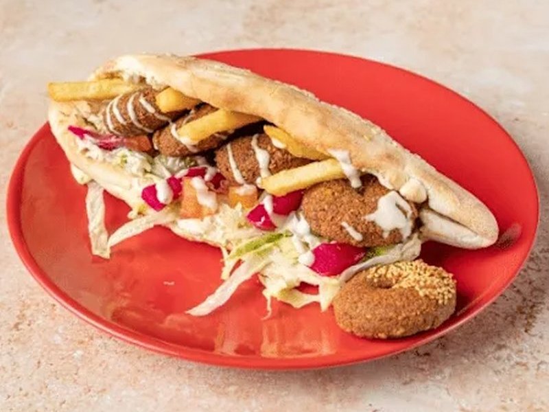 Big middle east falafel pita Yalla Fallafel Den Bosch